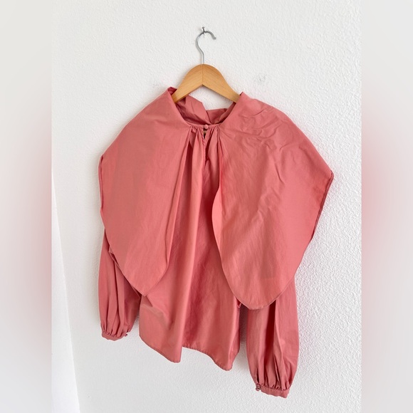 JOHANNA ORTIZ peach puff sleeve courtney love top / size 8 - Picture 4 of 7